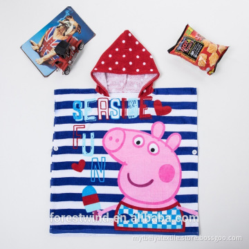 100% Painting Soft Hooded Bath Towel